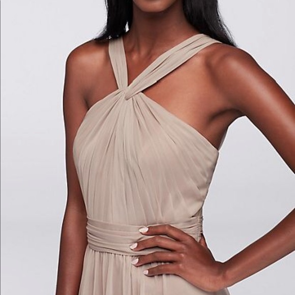 DAVID’S BRIDAL LONG “QUARTZ” BRIDESMAID DRESS - Picture 4 of 4